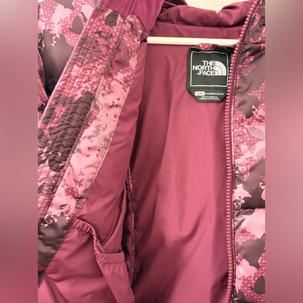 The North Face Destiny 550 Fill Down Novelty Snow Jacket Womens M Purple Winter - Picture 5 of 6
